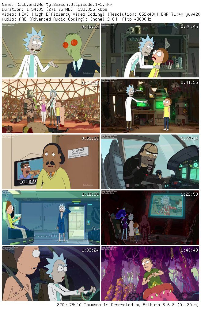 COMPLETE: Rick And Morty Season 3 Episode 1- 10