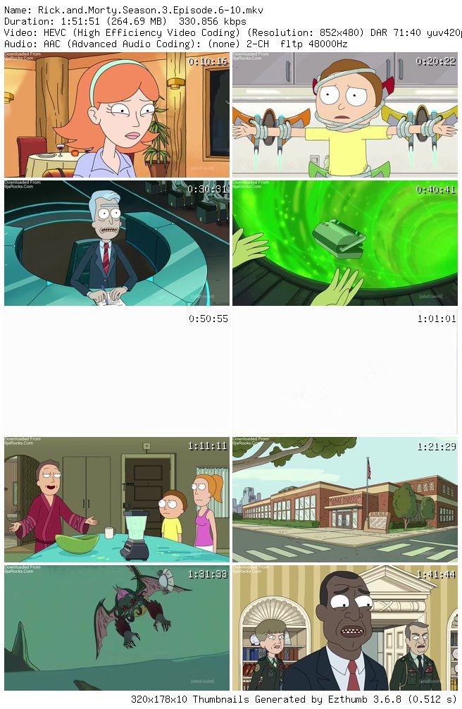COMPLETE: Rick And Morty Season 3 Episode 1- 10